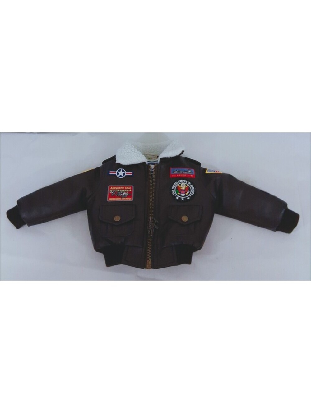 UP and Away USAF Type A-2 Junior Flight BOMBER Jacket Top GUN Style Size S 12M